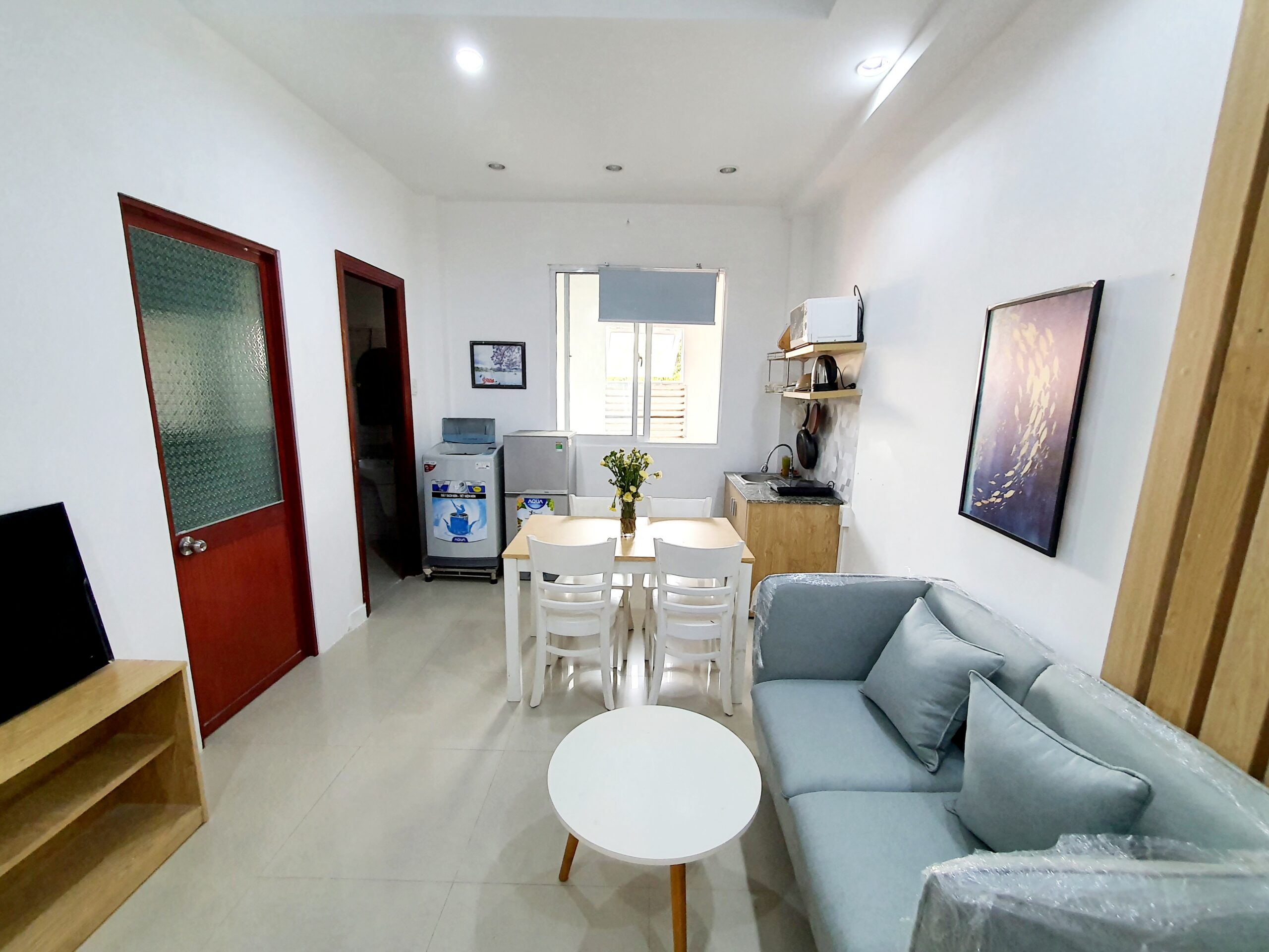 Modern luxury apartment living room at Phans Apartment
