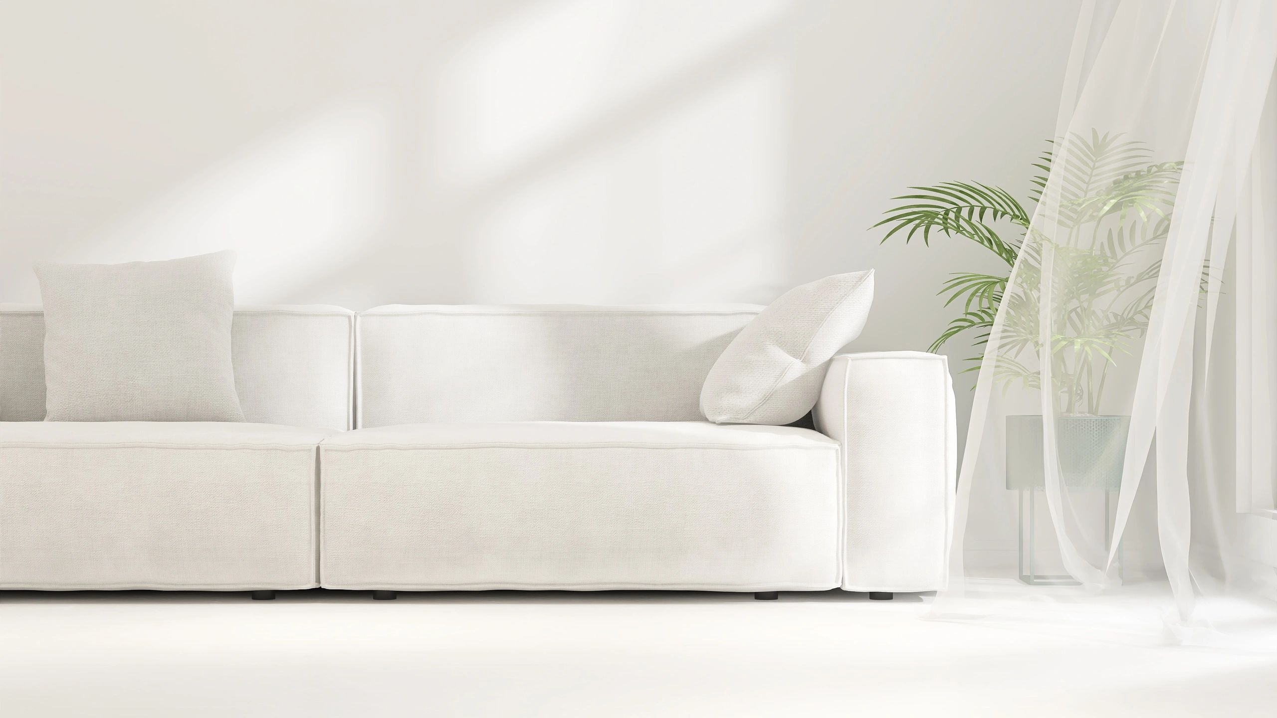 Warm minimalist apartment interior